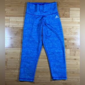 Adidas Heathered Blue Training Leggings Women’s Size XS